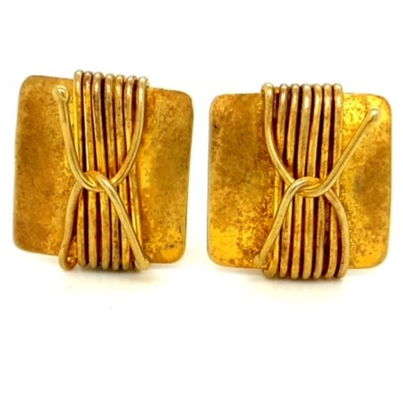 Rare  Mid Century Izabel Lam Clip Earrings - Picture 1 of 3